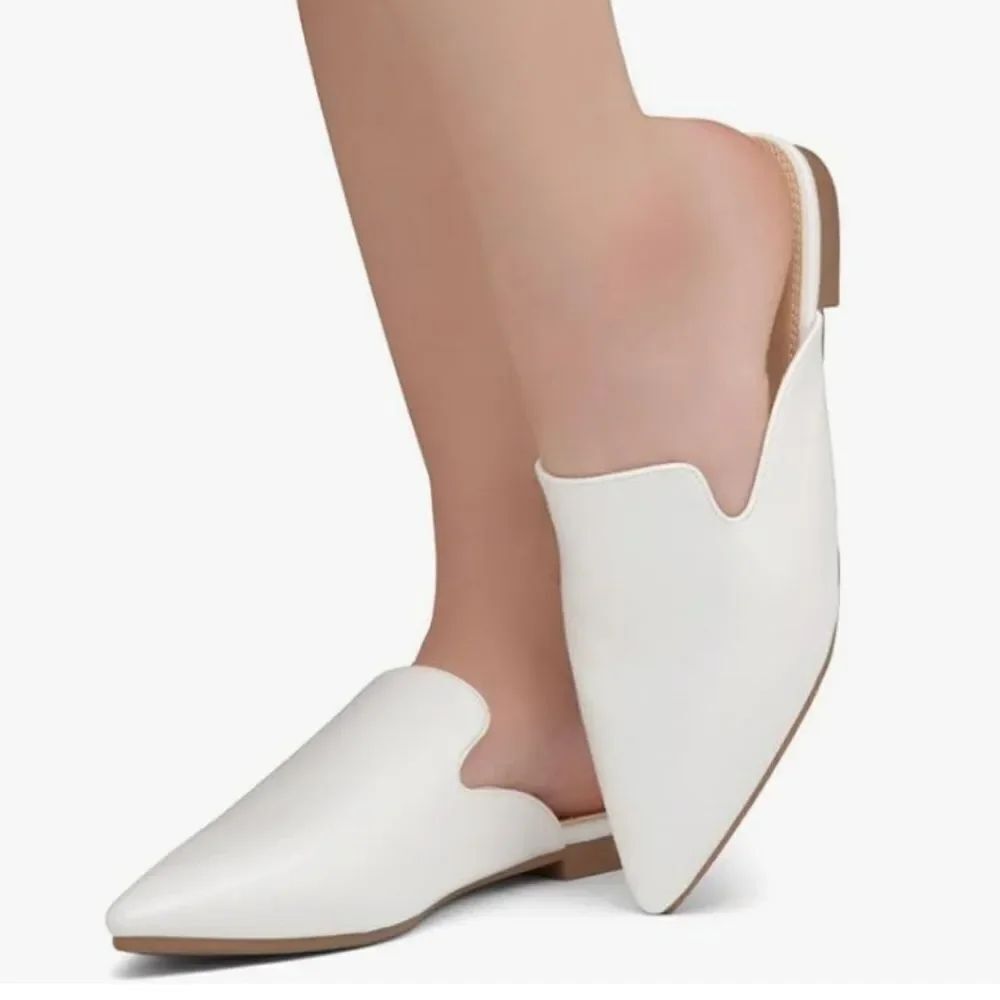 BRAND NEW SHOE LAND CALLY  MULES CLOSED POINTED TOE BACKLESS SLIP-ON SLIDES